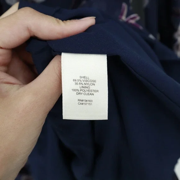 Navy Burnout Floral Dress - Picture 6 of 16